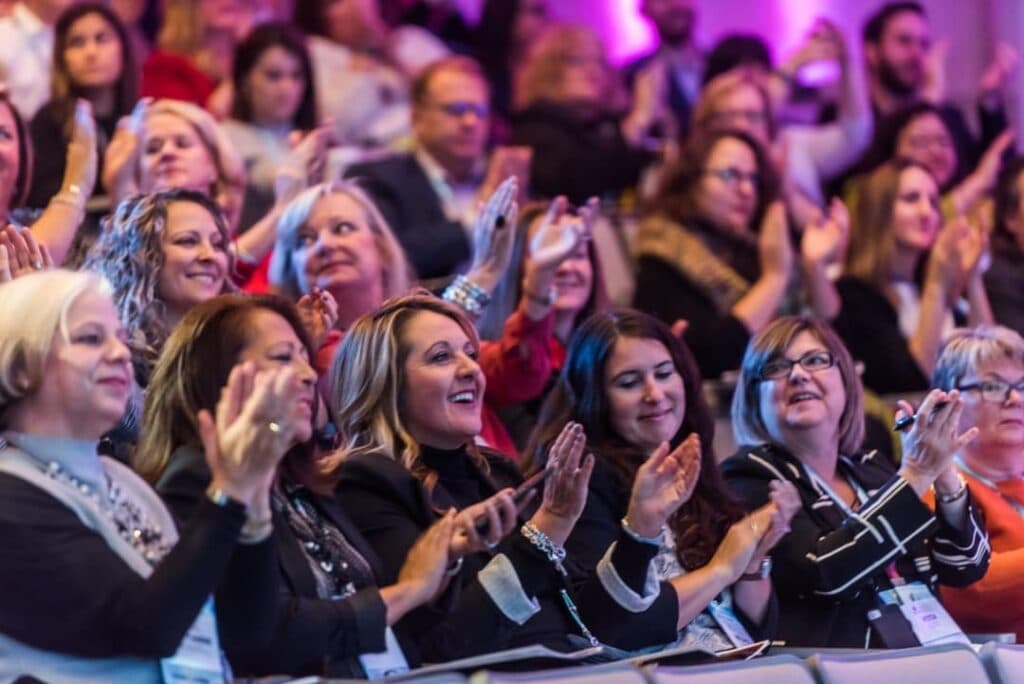 clapping audience